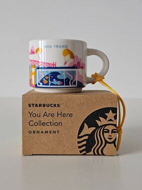 NIB STARBUCKS Nha Trang You Are Here Collection Ornament Espresso Cup 2floz/59ml